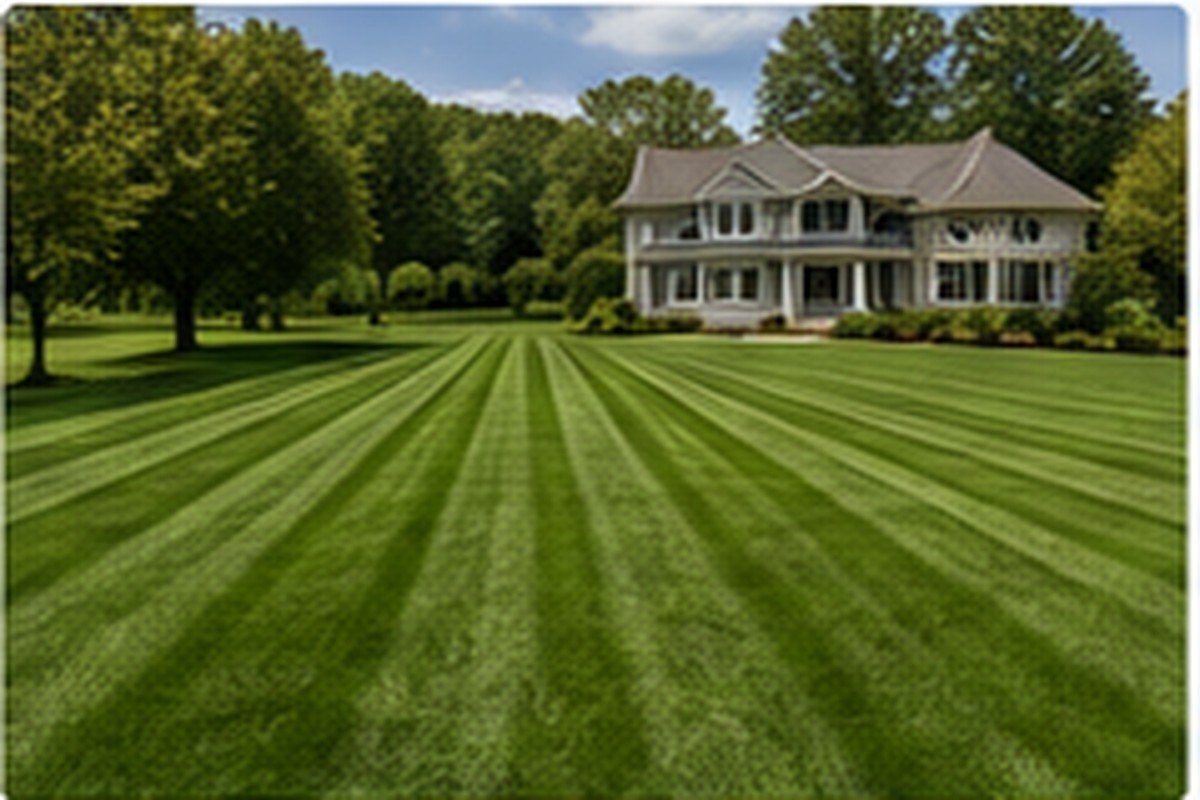 Professional lawn mowing service in Rotterdam NY with fresh lawn stripes