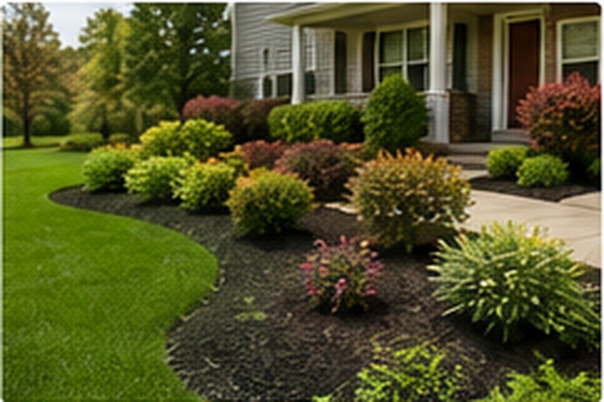 Fresh mulch installation and maintained landscape beds in Schenectady County